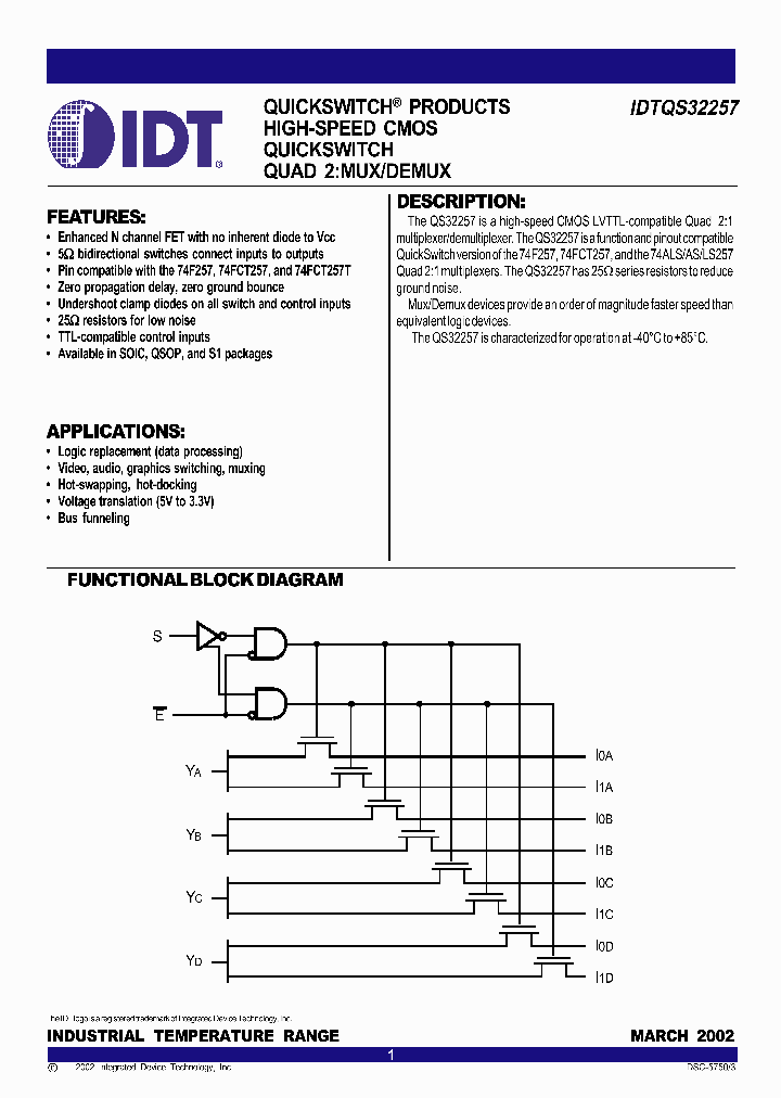 IDTQS32257_286127.PDF Datasheet