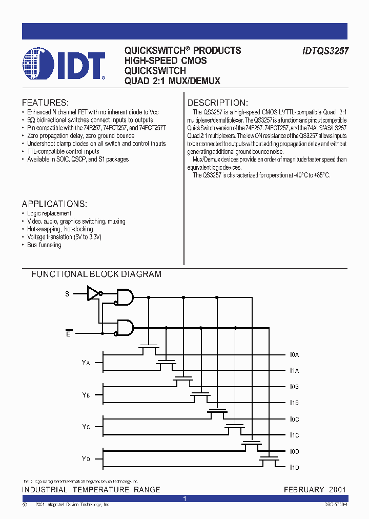 IDTQS3257_279391.PDF Datasheet