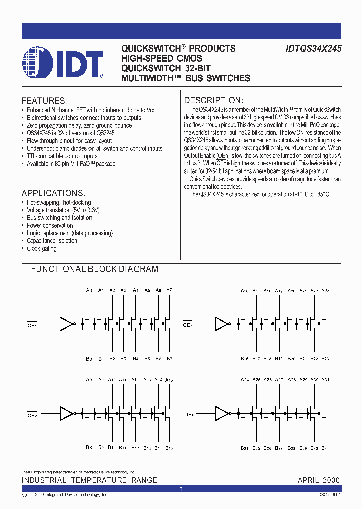 IDTQS34X2245Q3_89371.PDF Datasheet