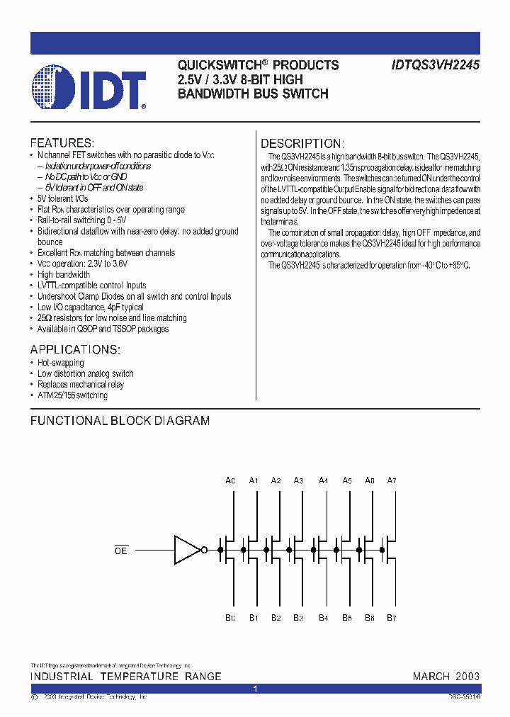 IDTQS3VH2245_292155.PDF Datasheet