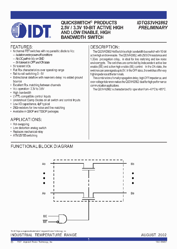 IDTQS3VH2862_284920.PDF Datasheet