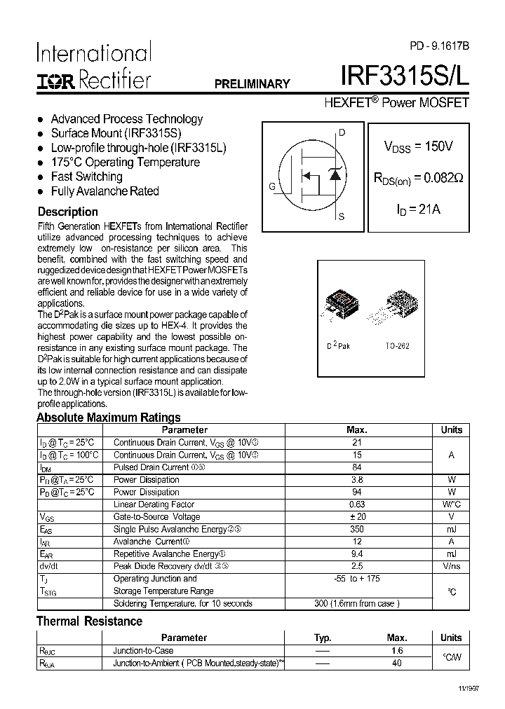 IRF3315L_286966.PDF Datasheet