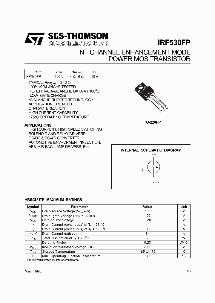 IRF530FP_4967.PDF Datasheet