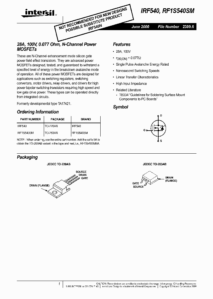 IRF540_277063.PDF Datasheet