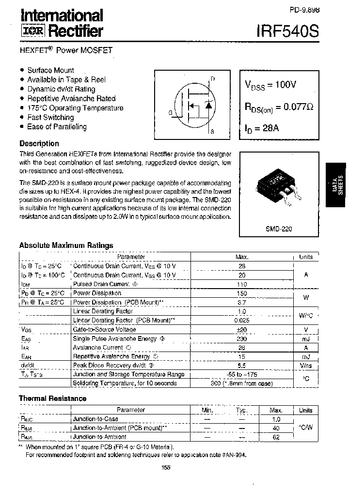 IRF540S_277056.PDF Datasheet