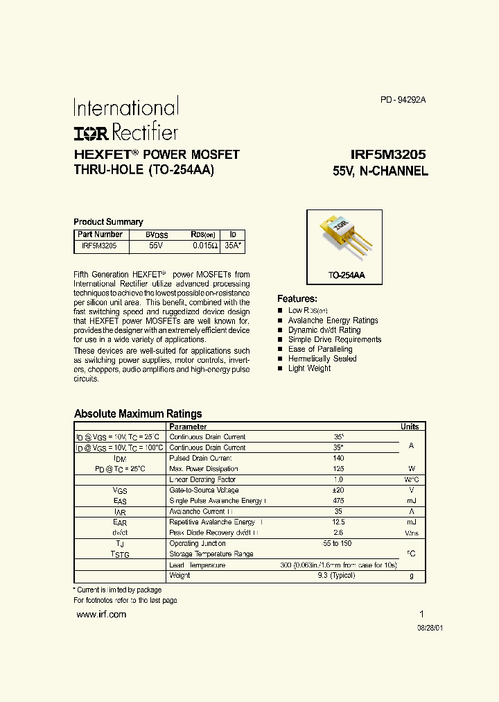 IRF5M3205_280835.PDF Datasheet