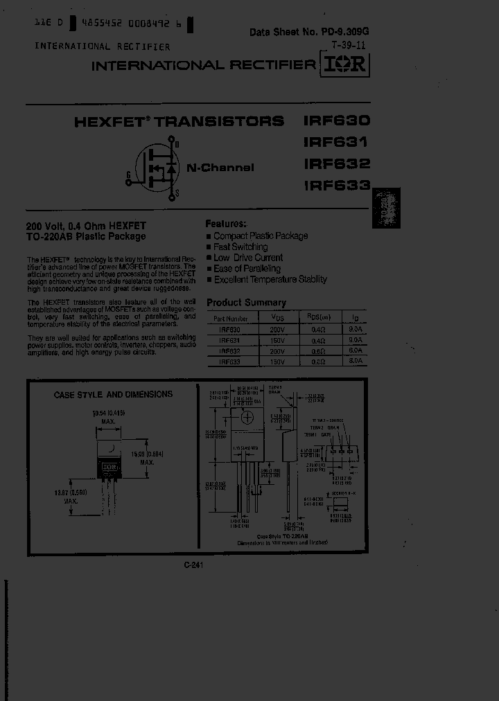 IRF631_200771.PDF Datasheet