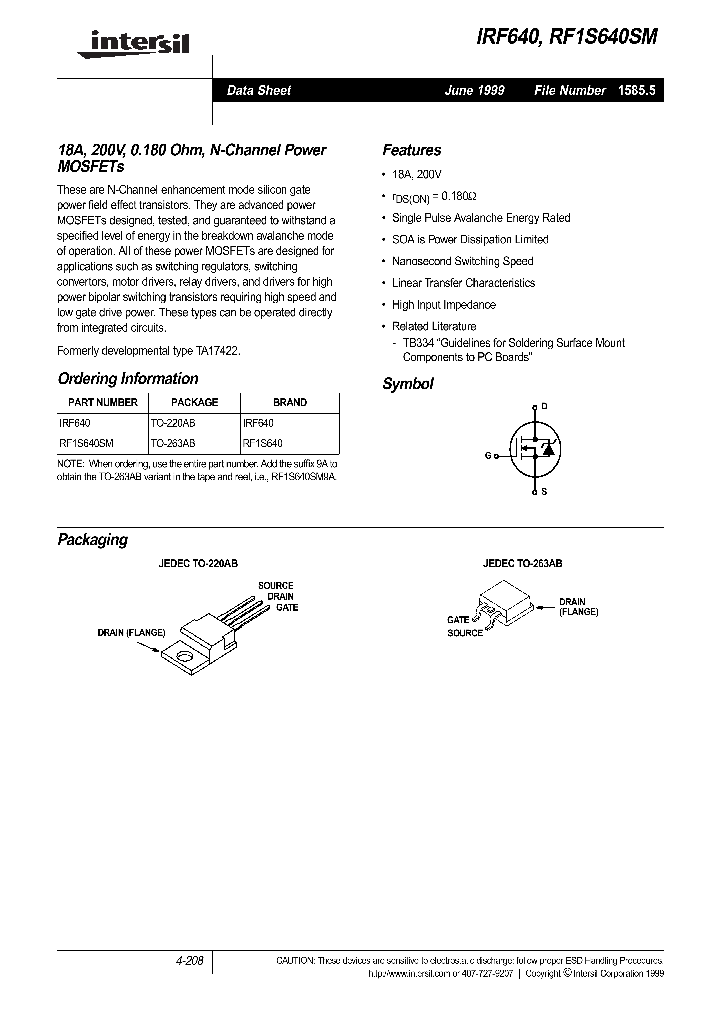 IRF640_272294.PDF Datasheet