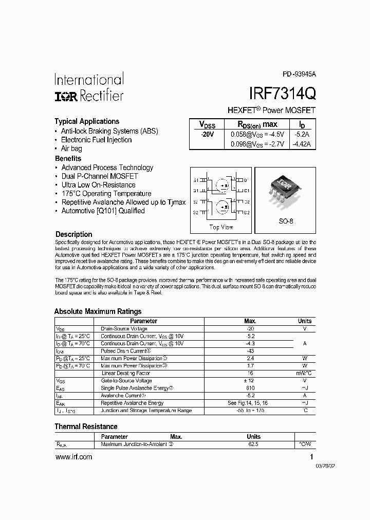 IRF7314Q_282592.PDF Datasheet