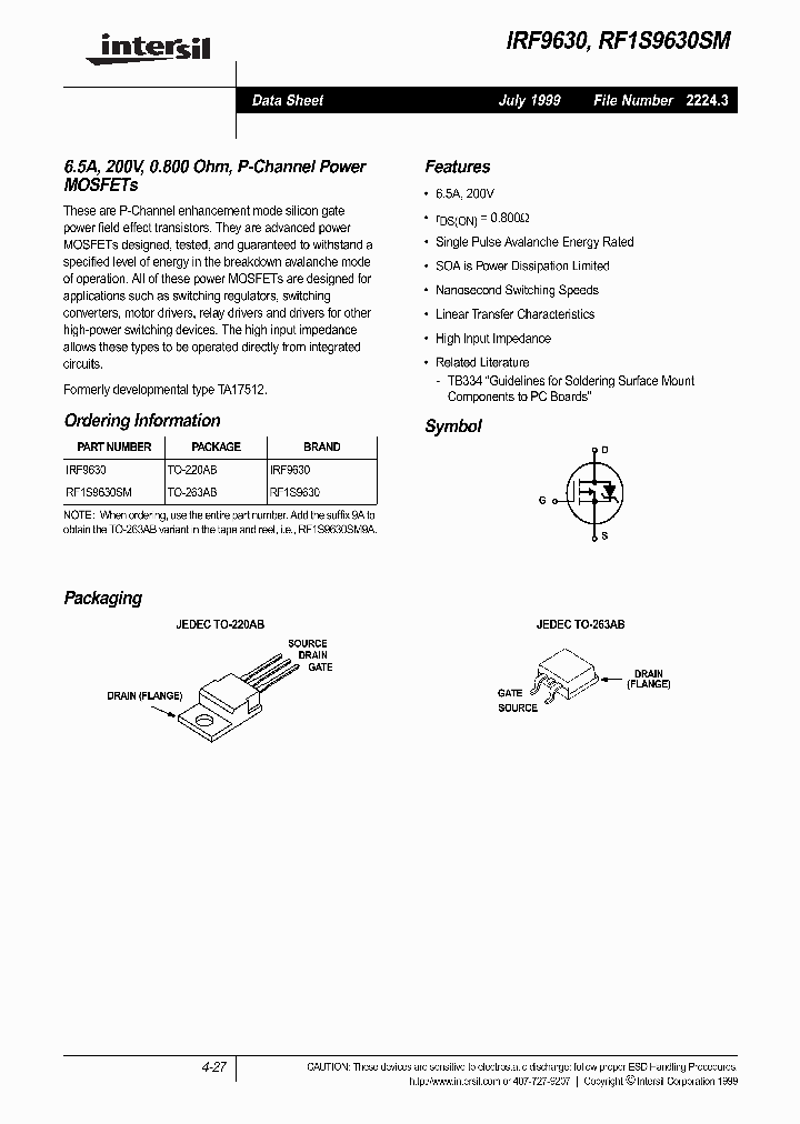 RF1S9630SM_289741.PDF Datasheet