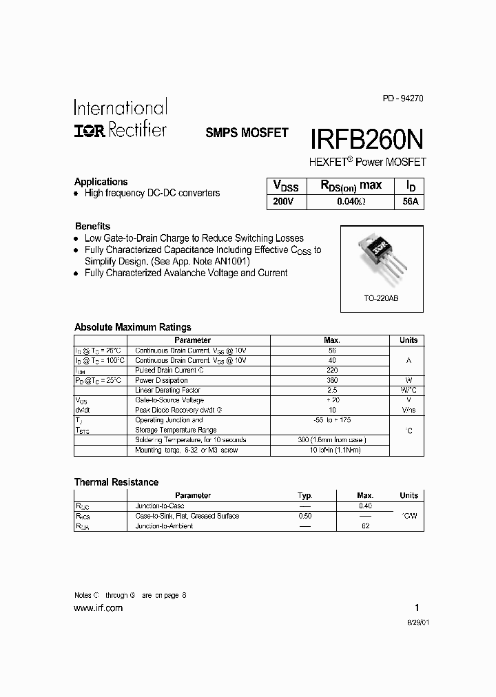 IRFB260N_269099.PDF Datasheet