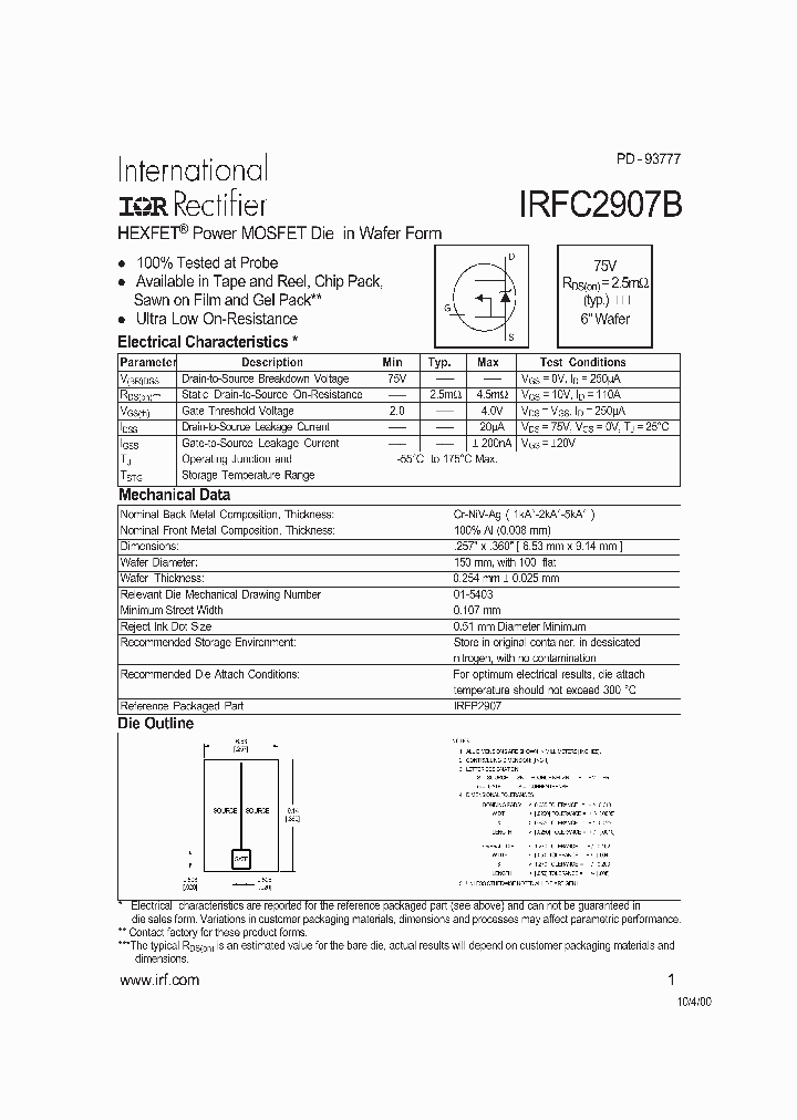 IRFC2907B_286985.PDF Datasheet