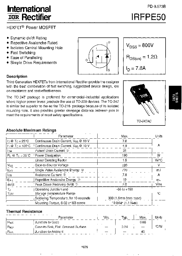IRFPE50_209762.PDF Datasheet