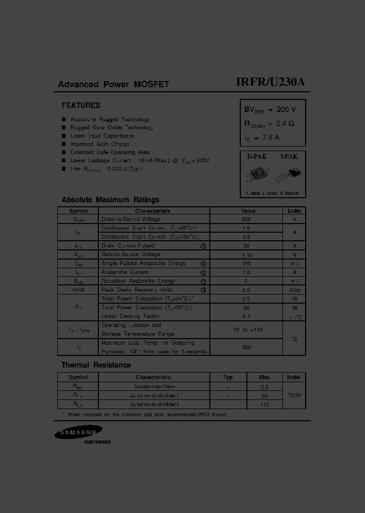 IRFR230A_199968.PDF Datasheet
