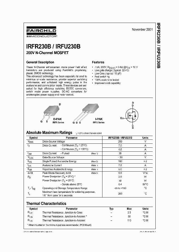 IRFR230B_199969.PDF Datasheet