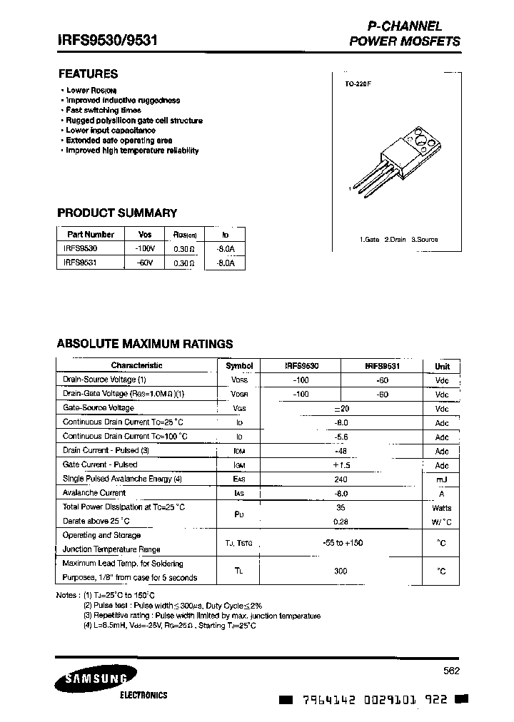 IRFS9530_201523.PDF Datasheet