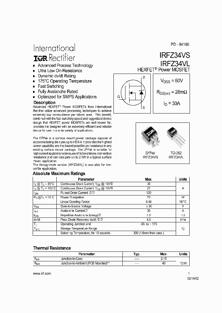 IRFZ34VL_275549.PDF Datasheet