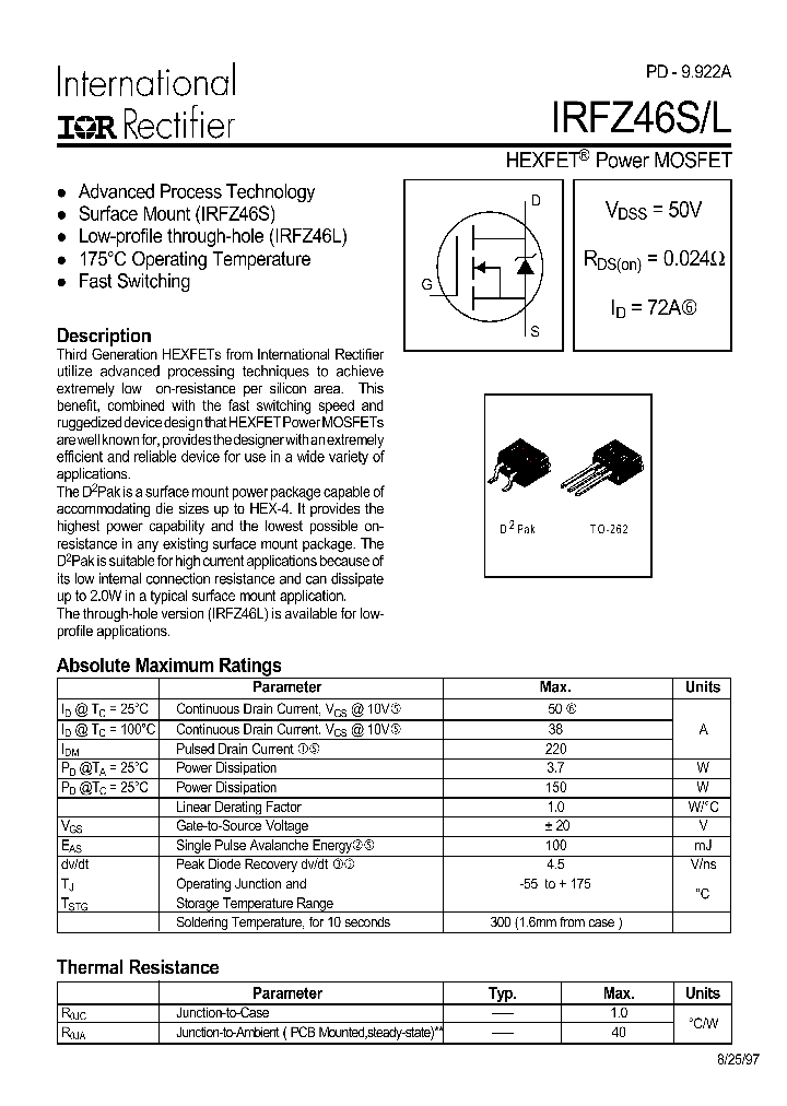 IRFZ46L_228421.PDF Datasheet