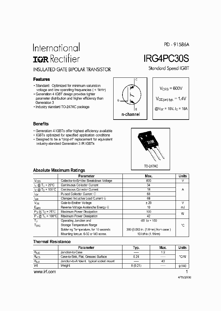 IRG4PC30S_281823.PDF Datasheet