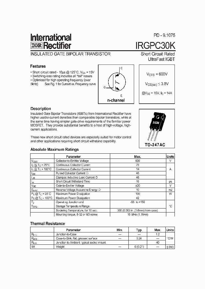 IRGPC30K_285663.PDF Datasheet