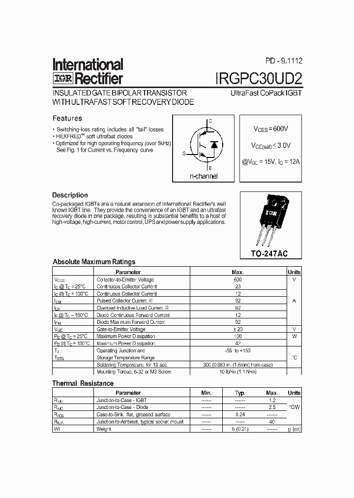 IRGPC30UD2_285657.PDF Datasheet