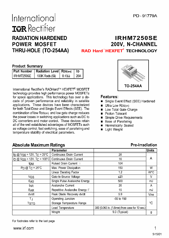 IRHM7250SE_288337.PDF Datasheet