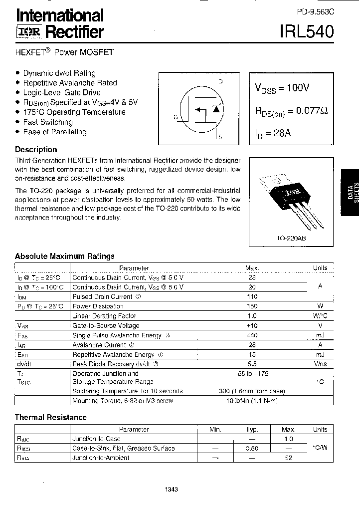 IRL540_282716.PDF Datasheet