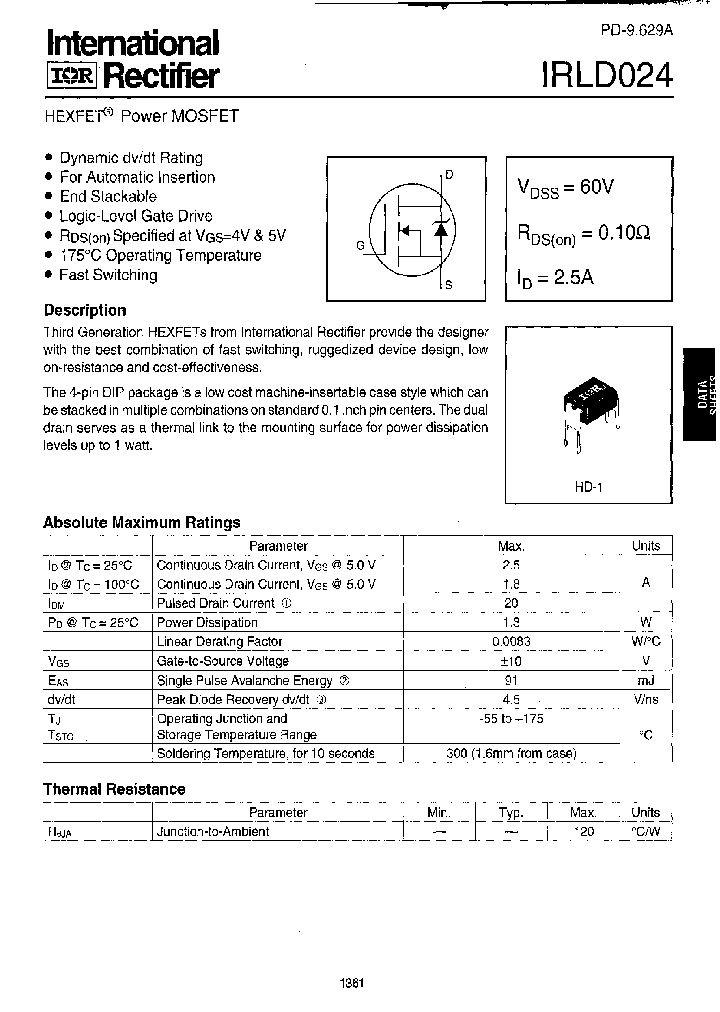 IRLD024_277291.PDF Datasheet