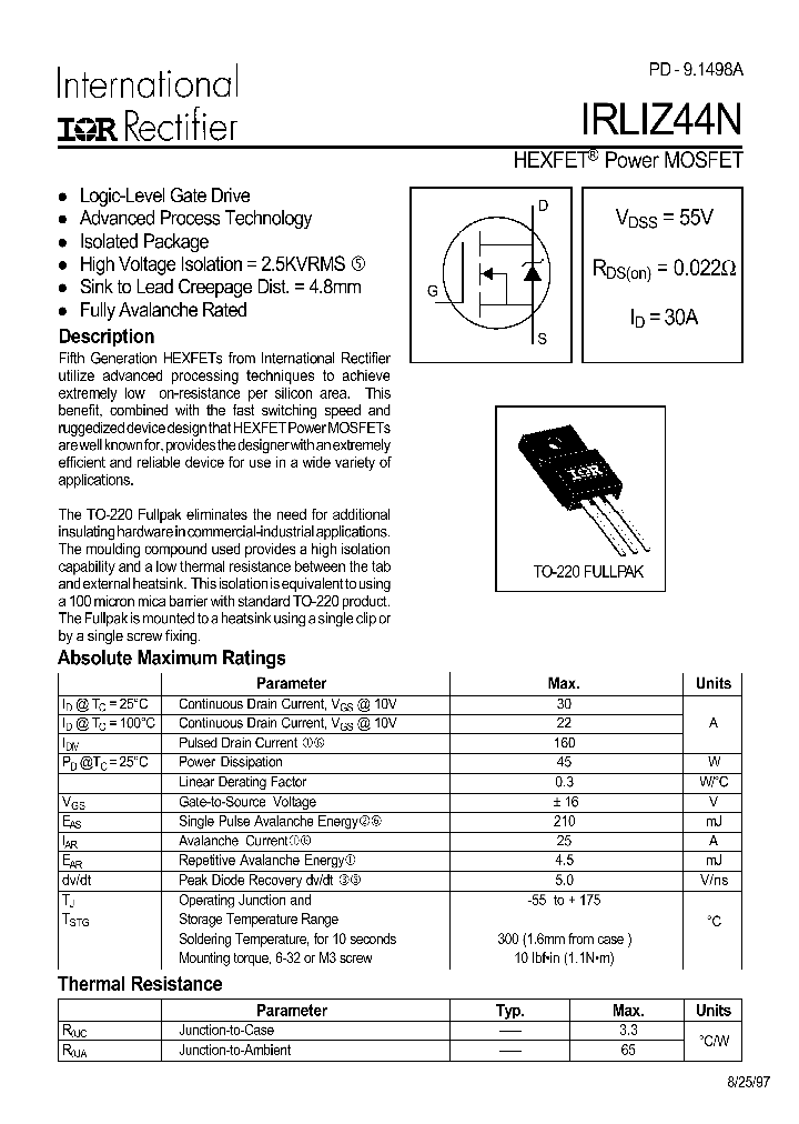 IRLIZ44N_277533.PDF Datasheet