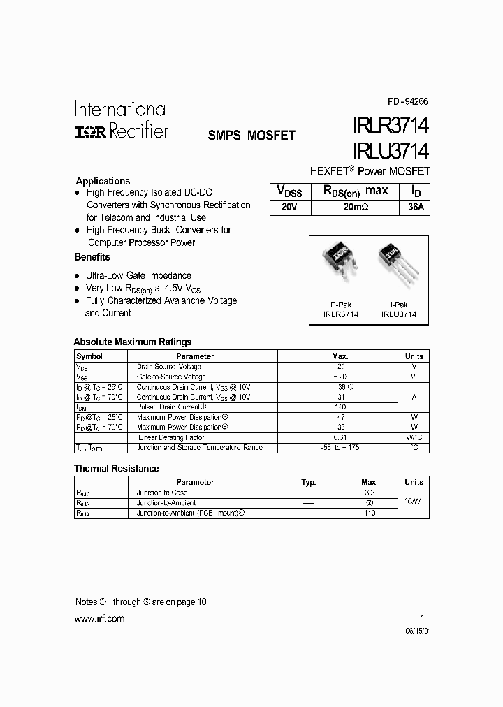 IRLU3714_289821.PDF Datasheet