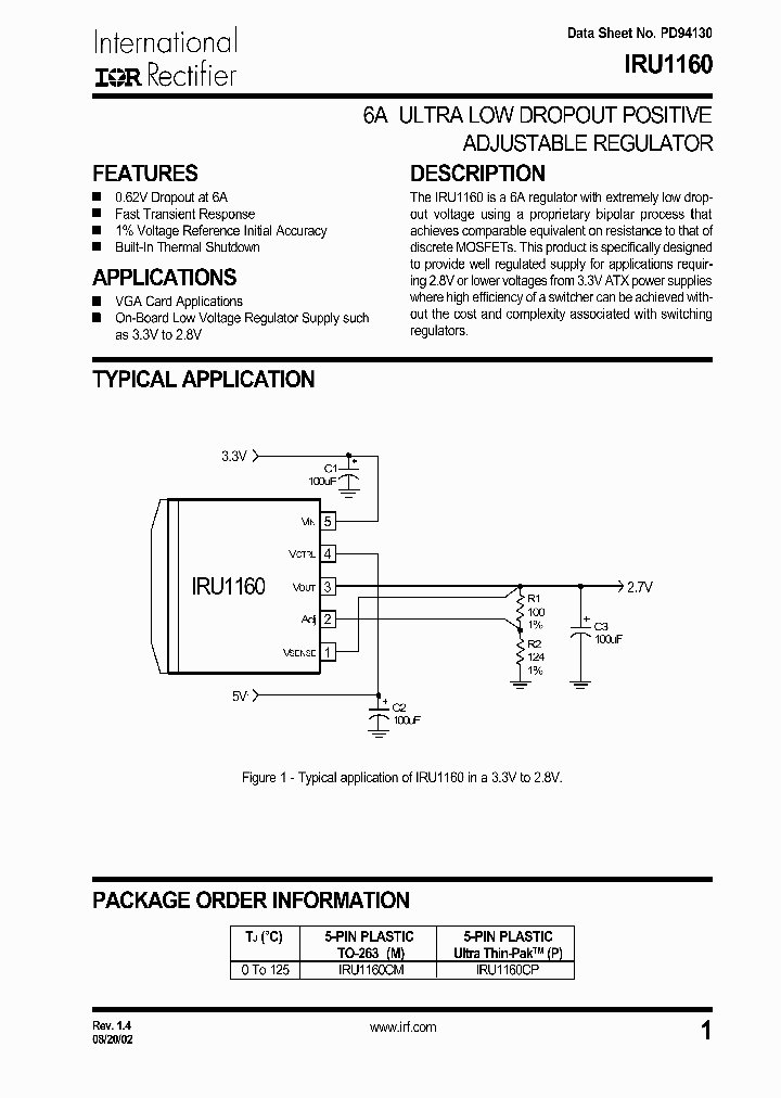 IRU1160CP_276187.PDF Datasheet