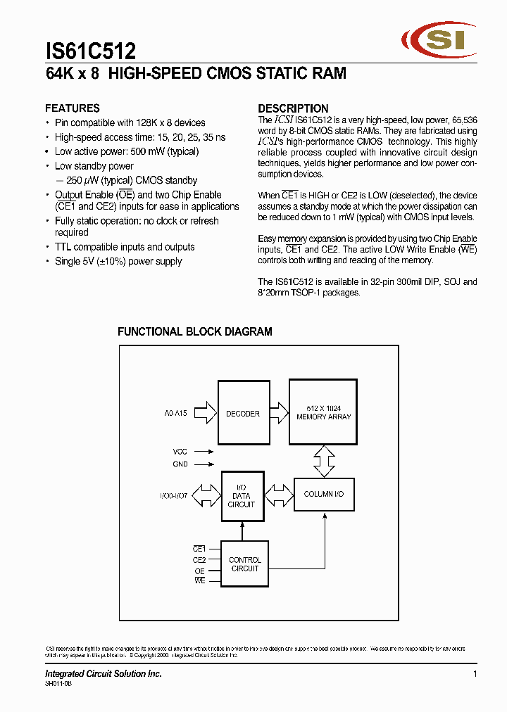 IS61C512_233554.PDF Datasheet