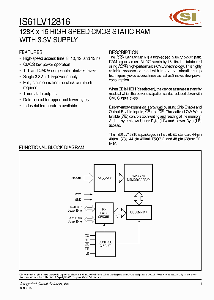 IS61LV12816_280084.PDF Datasheet