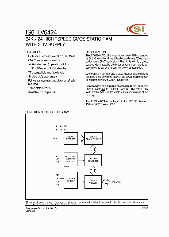 IS61LV6424_254556.PDF Datasheet
