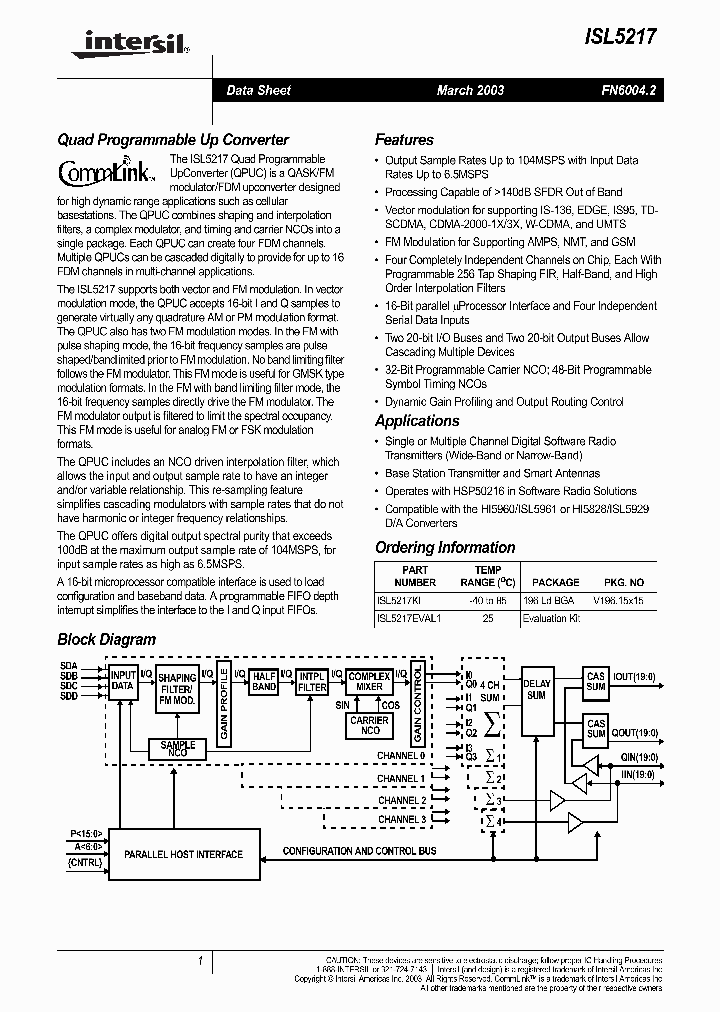 ISL5217EVA_281001.PDF Datasheet