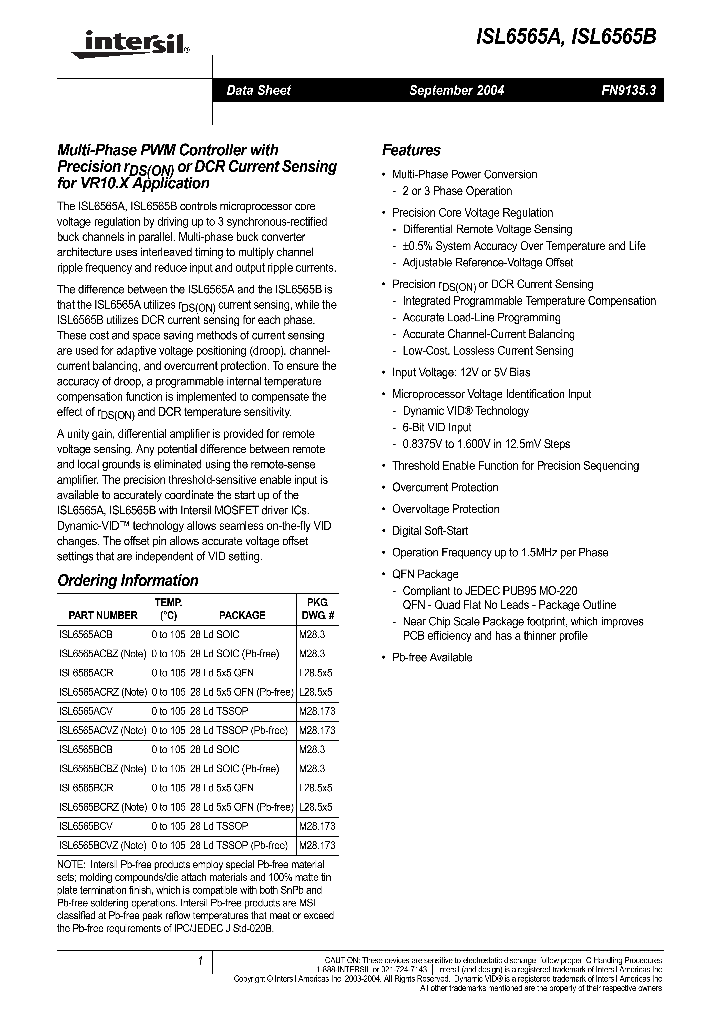 ISL6565A_264996.PDF Datasheet