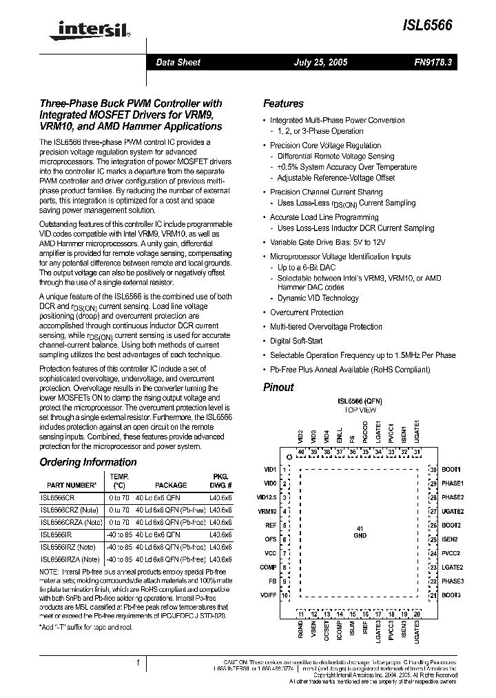 ISL6566_257422.PDF Datasheet