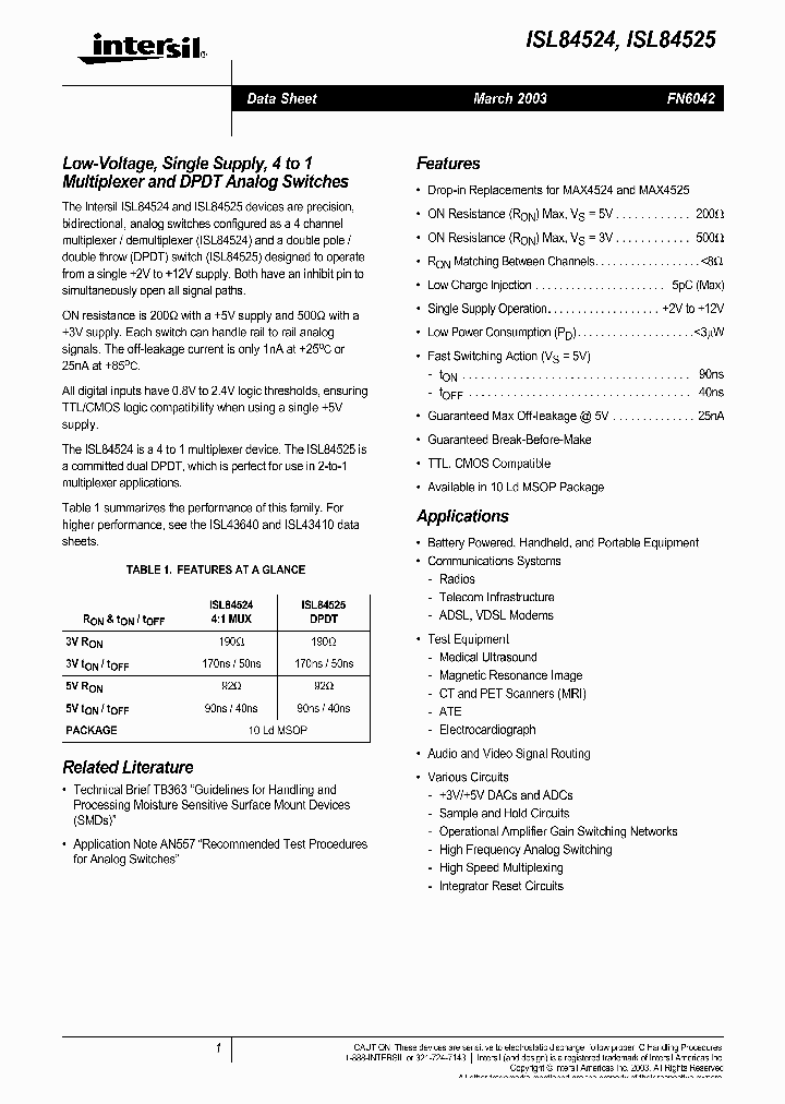 ISL84525IU_248890.PDF Datasheet