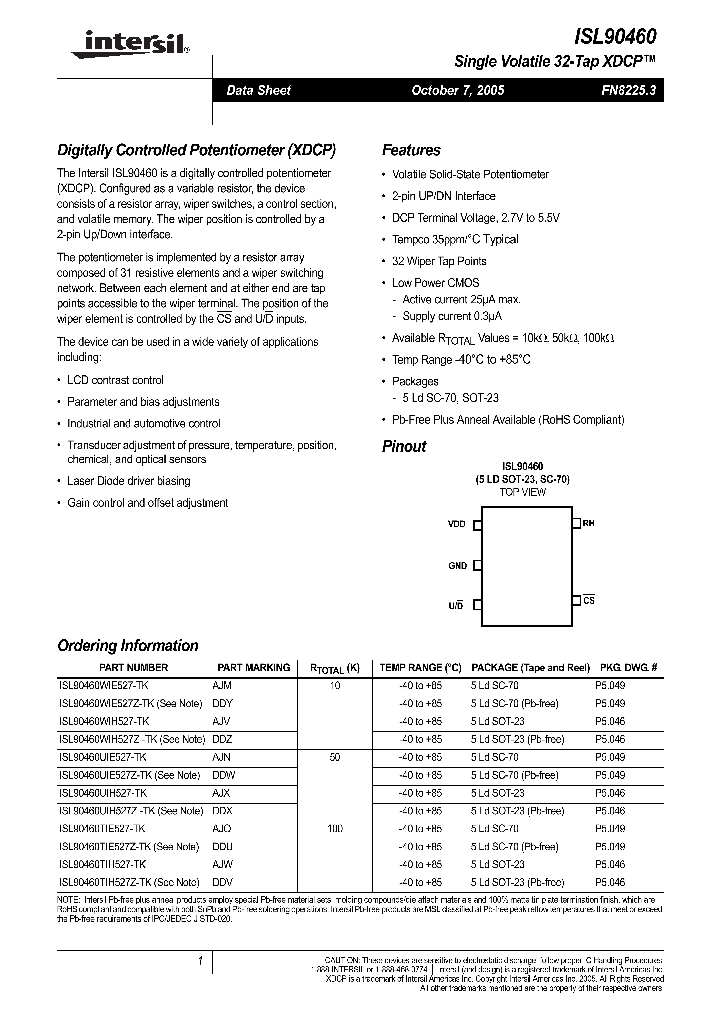 ISL90460_303770.PDF Datasheet
