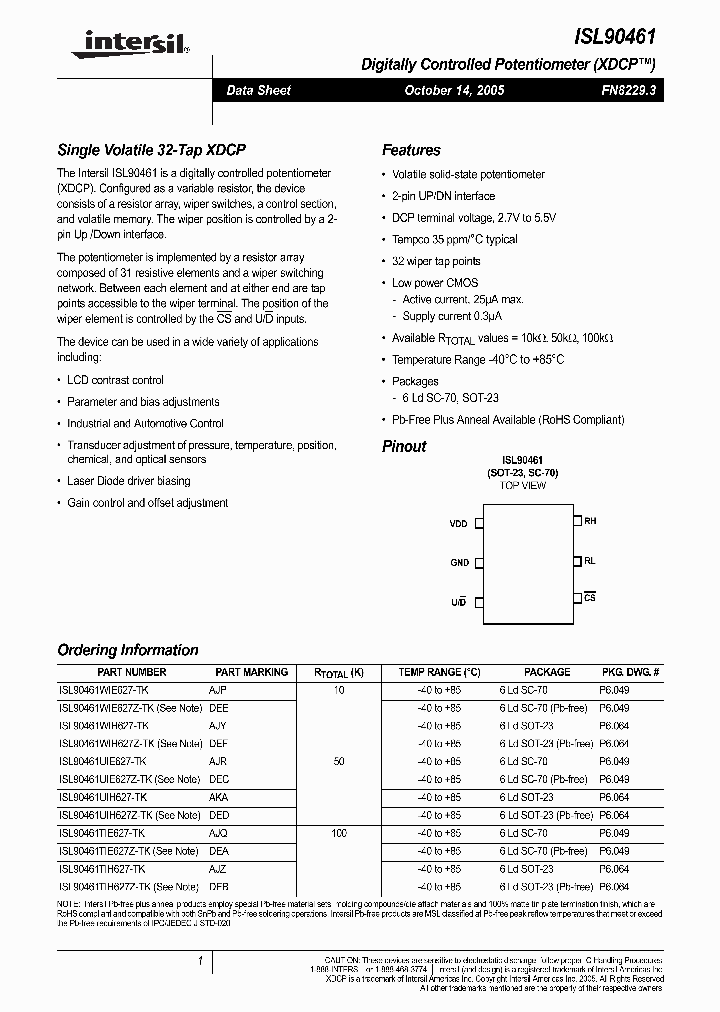 ISL90461_303769.PDF Datasheet