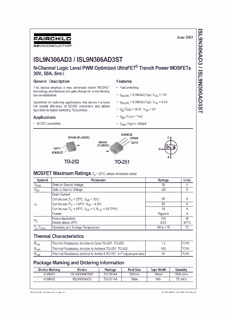ISL9N306AD_279158.PDF Datasheet