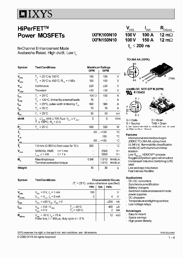 IXFN150N10_239478.PDF Datasheet