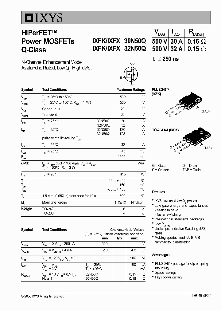 IXFX32N50Q_201574.PDF Datasheet