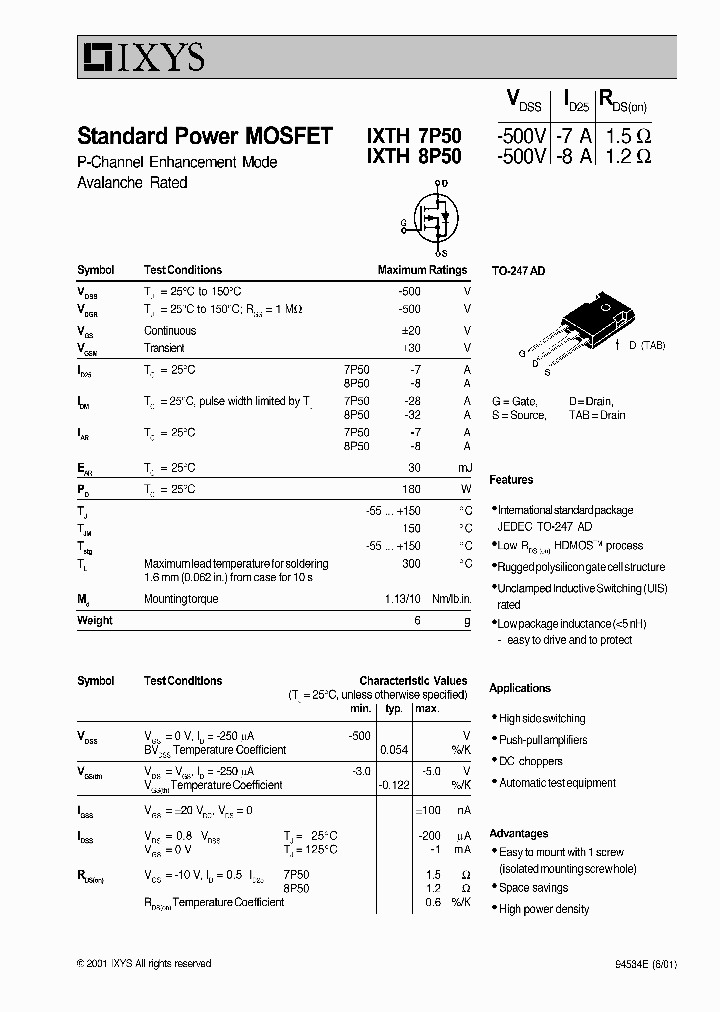IXTH8P50_275737.PDF Datasheet