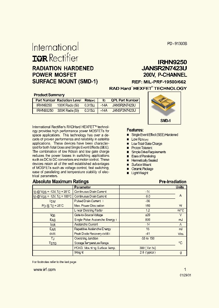 IRHN9250_280395.PDF Datasheet