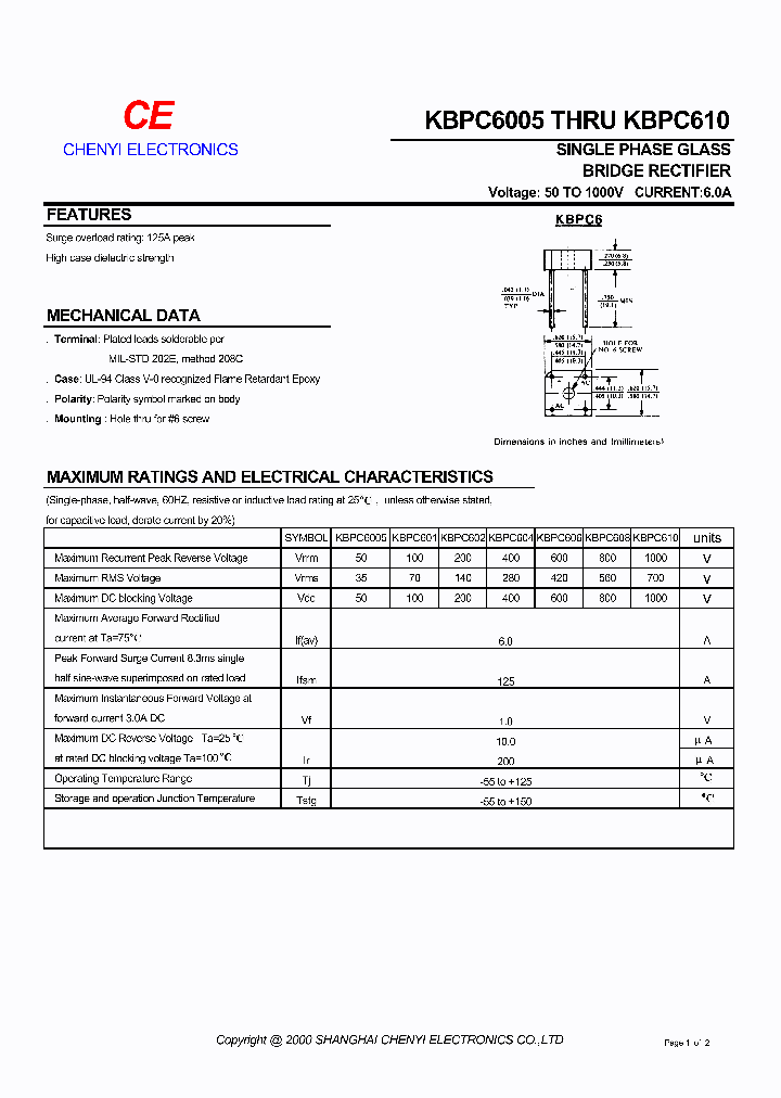 KBPC606_273071.PDF Datasheet