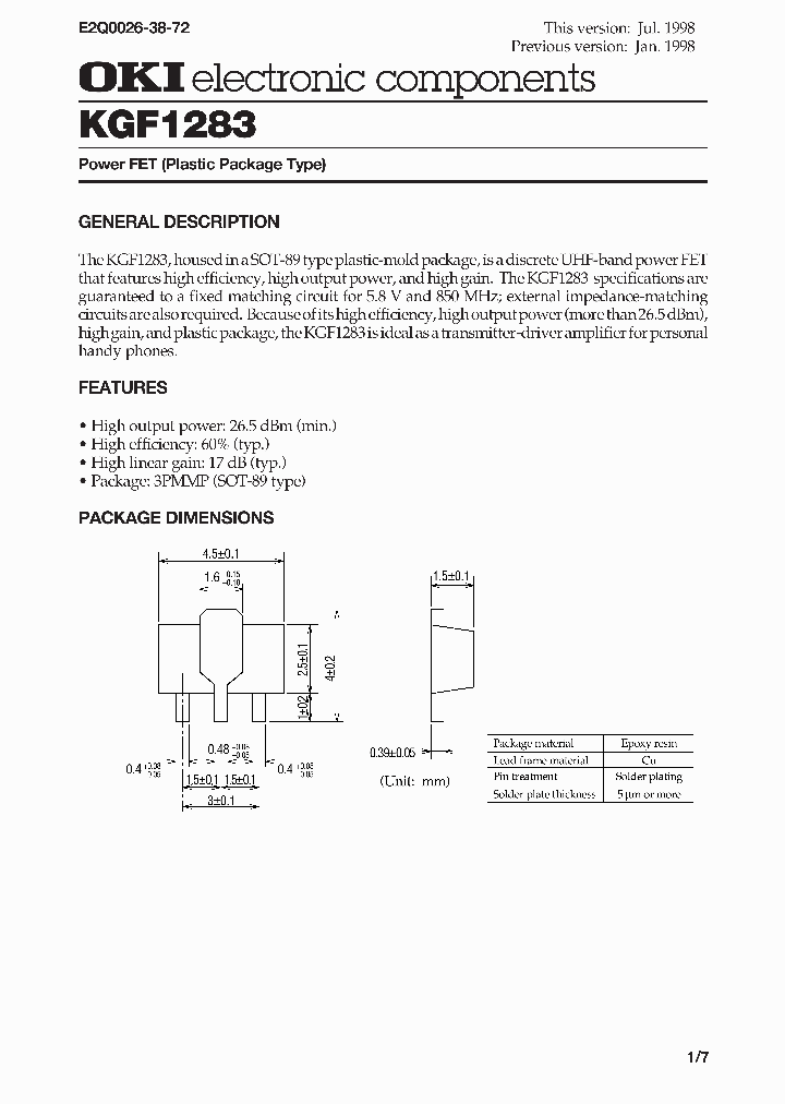 KGF1283_292878.PDF Datasheet