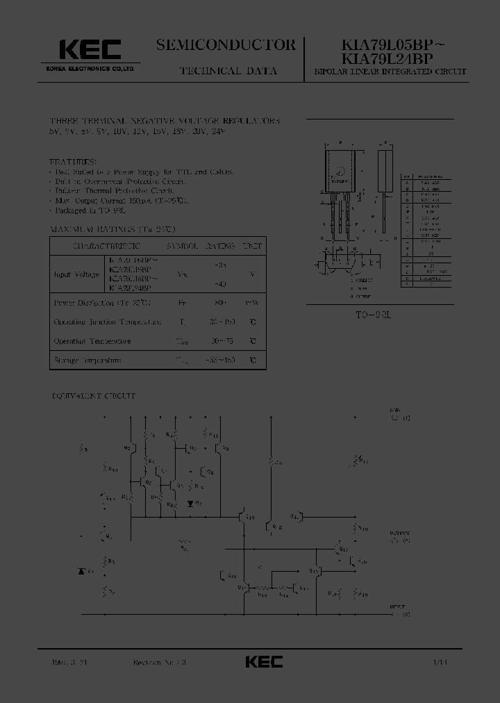 KIA79L15BP_20119.PDF Datasheet