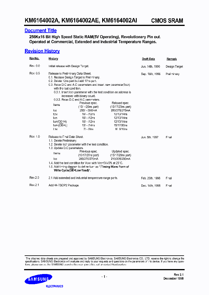 KM6164002A_292630.PDF Datasheet