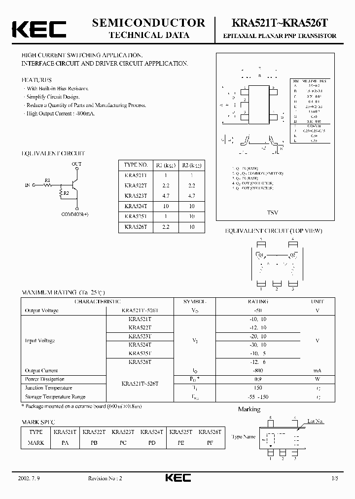 KRA521T_304517.PDF Datasheet